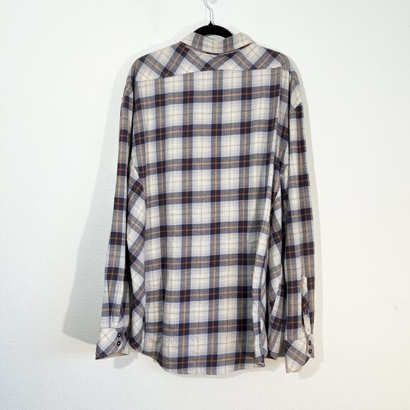 Outpost Makers Shirt Mens XXL Plaid Flannel Button Up Cowboy Western Cabin Core - Picture 4 of 7